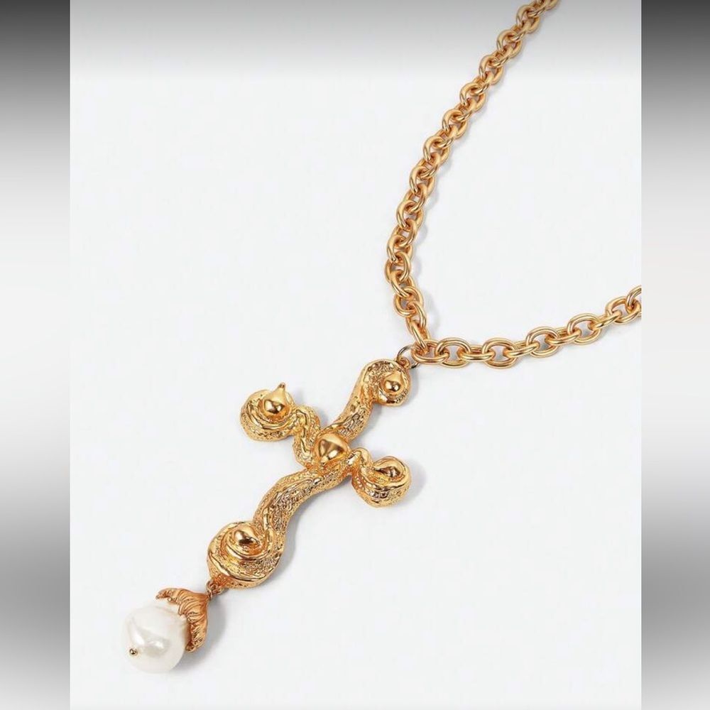 Statement Cross Necklace A1523 - image 4